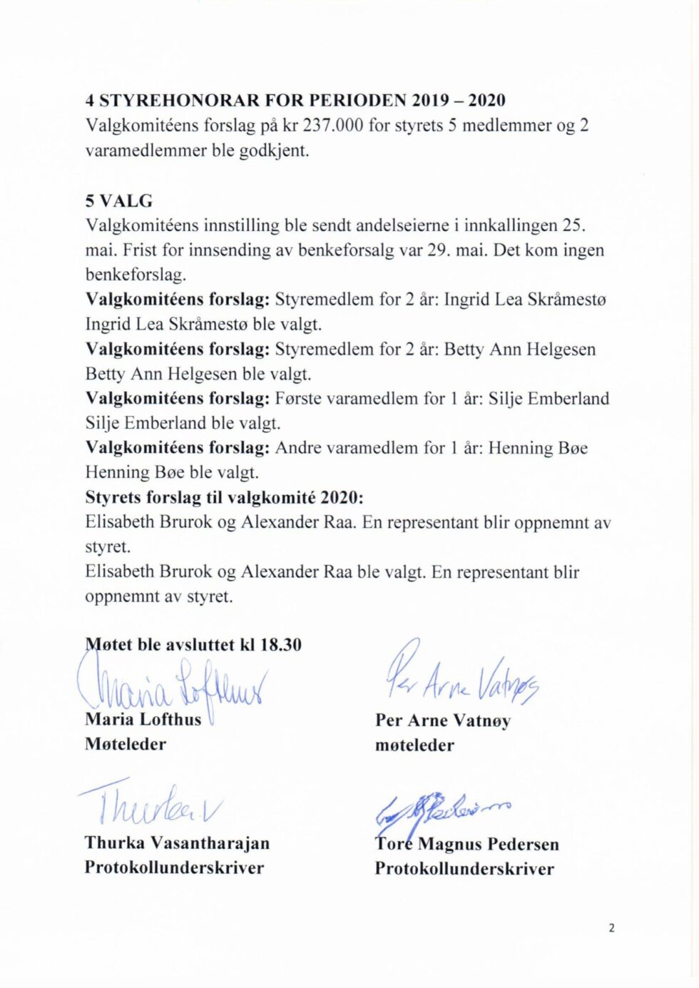 Protokoll Fra Generalforsamling I Krohnsminde Borettslag 11 06 2020